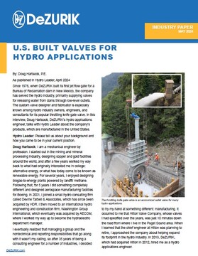 U.S. BUILT VALVES FOR HYDRO APPLICATIONS